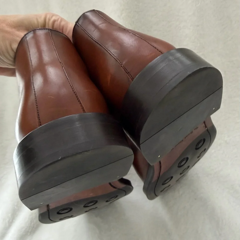 Adam Derrick To Boot Richard Chukka Boots Cognac Trapper Leather Size 10 EUC
